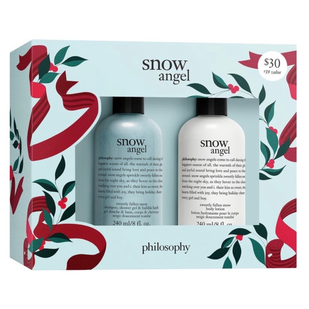 Philosophy Snow Angel Bath & Body Set Shower Gel & Body Lotion 8 oz each